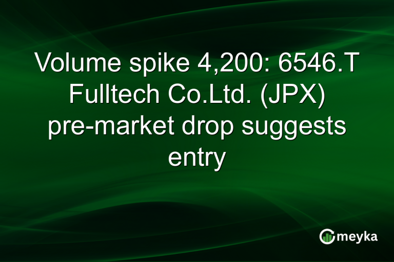 Volume spike 4,200: 6546.T Fulltech Co.Ltd. (JPX) pre-market drop suggests entry
