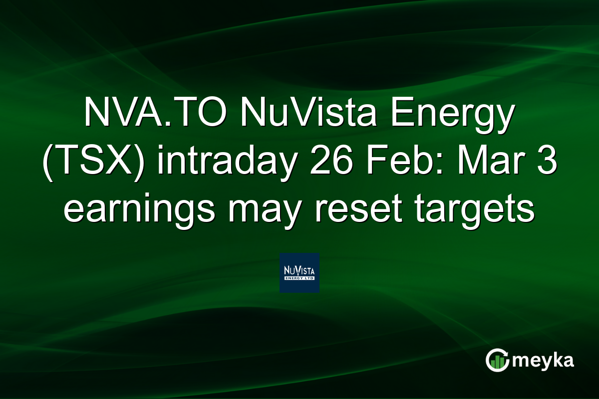 NVA.TO NuVista Energy (TSX) intraday 26 Feb: Mar 3 earnings may reset targets