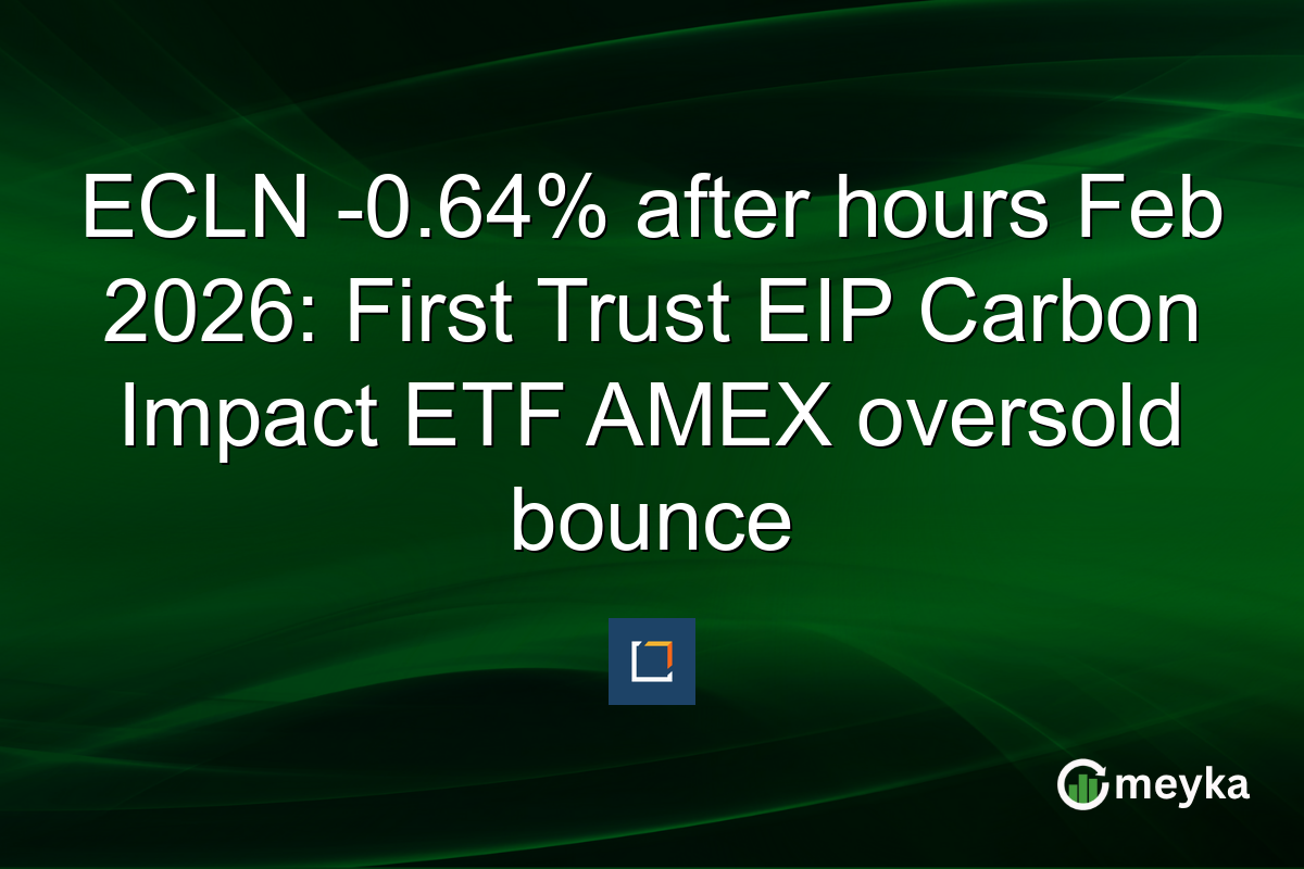 ECLN -0.64% after hours Feb 2026: First Trust EIP Carbon Impact ETF AMEX oversold bounce