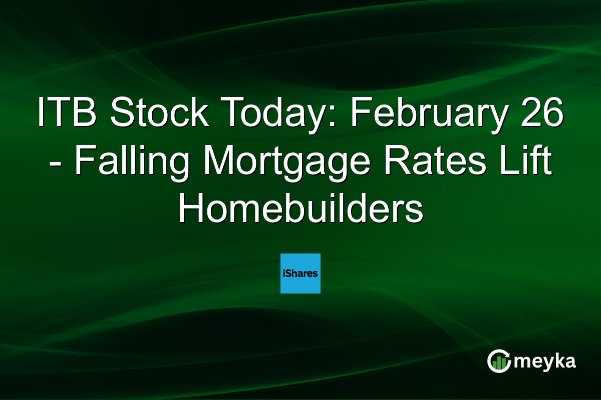 ITB Stock Today: February 26 – Falling Mortgage Rates Lift Homebuilders