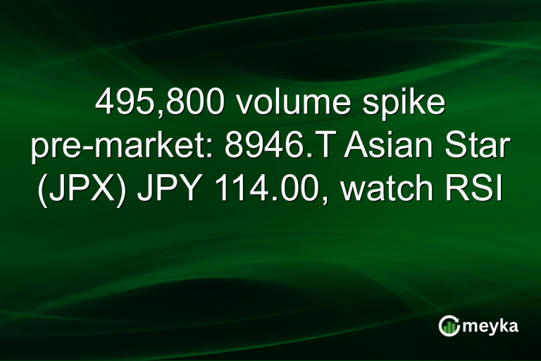 495,800 volume spike pre-market: 8946.T Asian Star (JPX) JPY 114.00, watch RSI