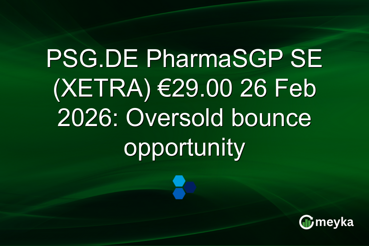 PSG.DE PharmaSGP SE (XETRA) €29.00 26 Feb 2026: Oversold bounce opportunity