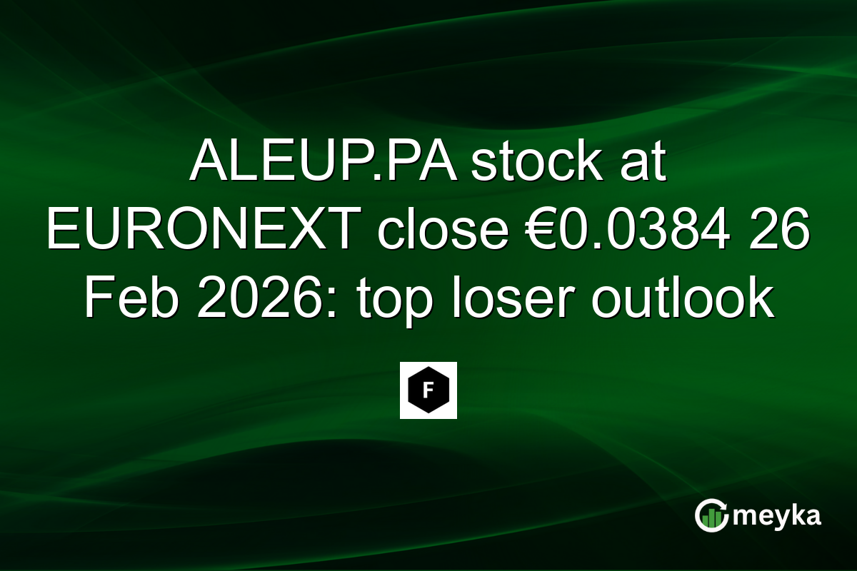 ALEUP.PA stock at EURONEXT close €0.0384 26 Feb 2026: top loser outlook