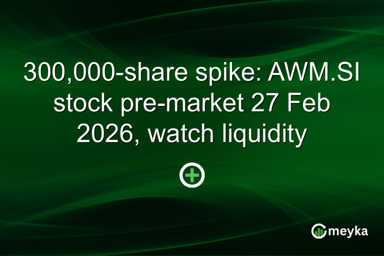 300,000-share spike: AWM.SI stock pre-market 27 Feb 2026, watch liquidity