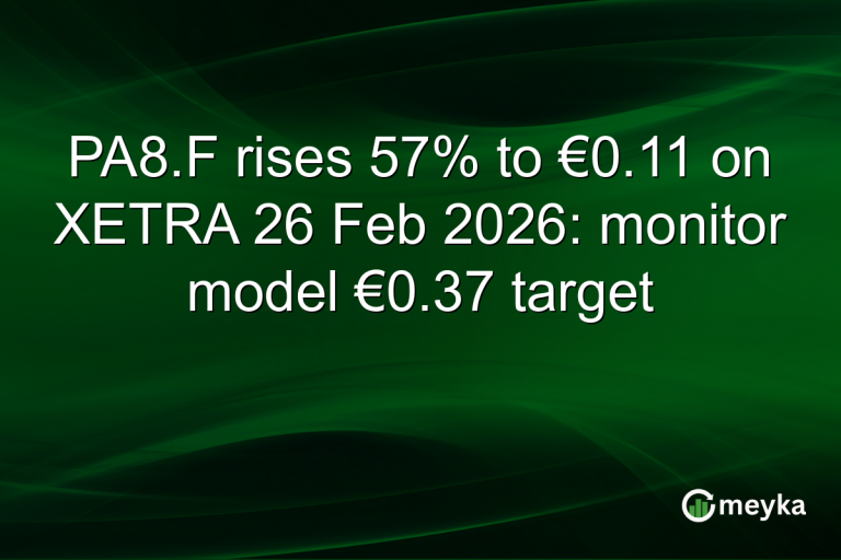 PA8.F rises 57% to €0.11 on XETRA 26 Feb 2026: monitor model €0.37 target