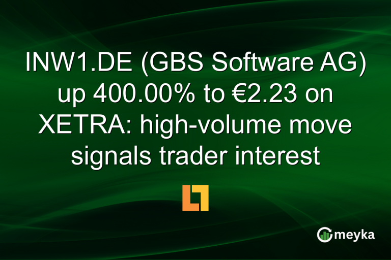 INW1.DE (GBS Software AG) up 400.00% to €2.23 on XETRA: high-volume move signals trader interest