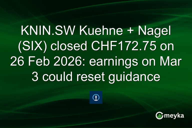 KNIN.SW Kuehne + Nagel (SIX) closed CHF172.75 on 26 Feb 2026: earnings on Mar 3 could reset guidance