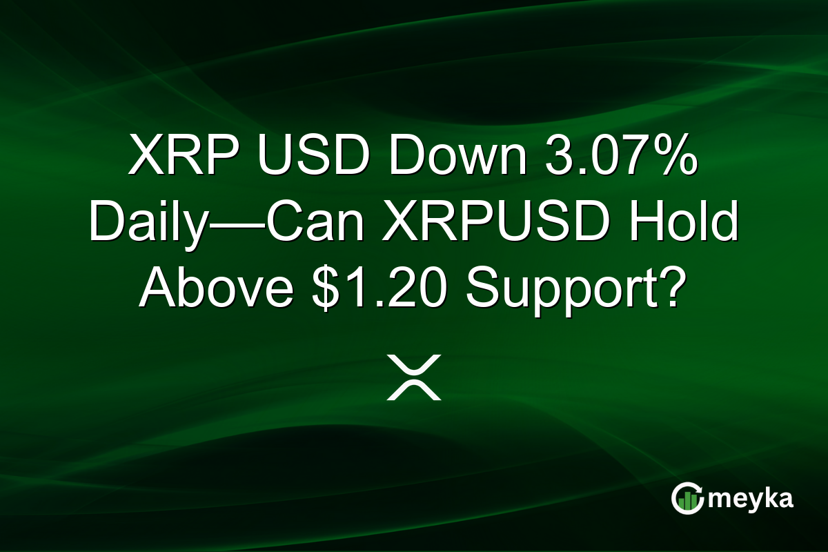 XRP USD Down 3.07% Daily—Can XRPUSD Hold Above $1.20 Support?
