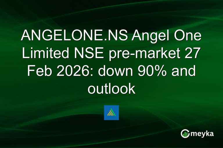 ANGELONE.NS Angel One Limited NSE pre-market 27 Feb 2026: down 90% and outlook