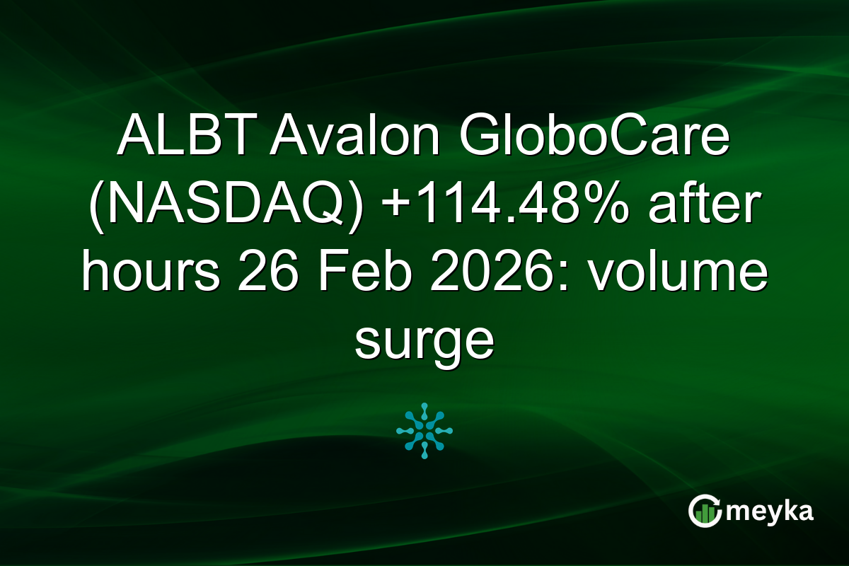ALBT Avalon GloboCare (NASDAQ) +114.48% after hours 26 Feb 2026: volume surge