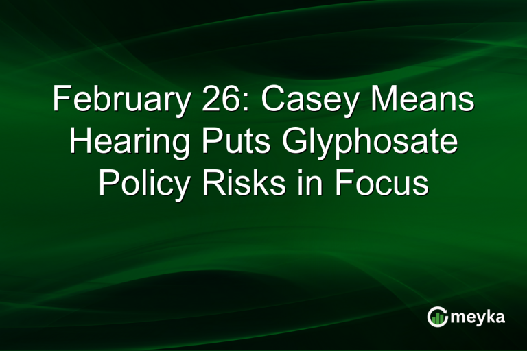 February 26: Casey Means Hearing Puts Glyphosate Policy Risks in Focus