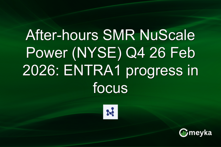 After-hours SMR NuScale Power (NYSE) Q4 26 Feb 2026: ENTRA1 progress in focus