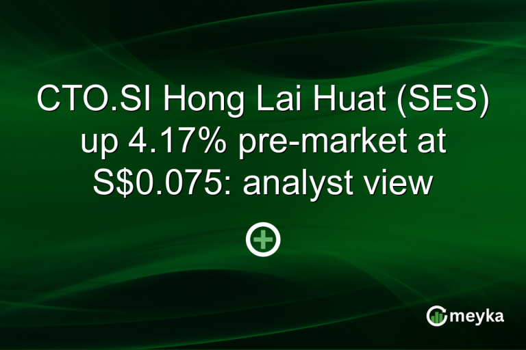 CTO.SI Hong Lai Huat (SES) up 4.17% pre-market at S$0.075: analyst view