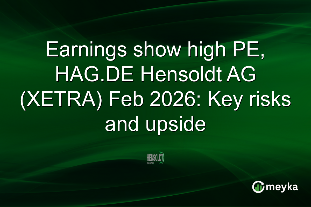 Earnings show high PE, HAG.DE Hensoldt AG (XETRA) Feb 2026: Key risks and upside