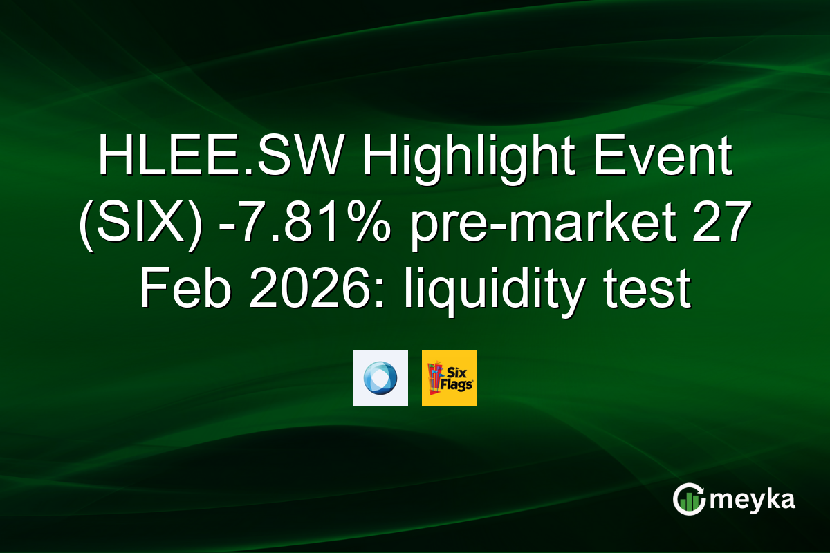 HLEE.SW Highlight Event (SIX) -7.81% pre-market 27 Feb 2026: liquidity test