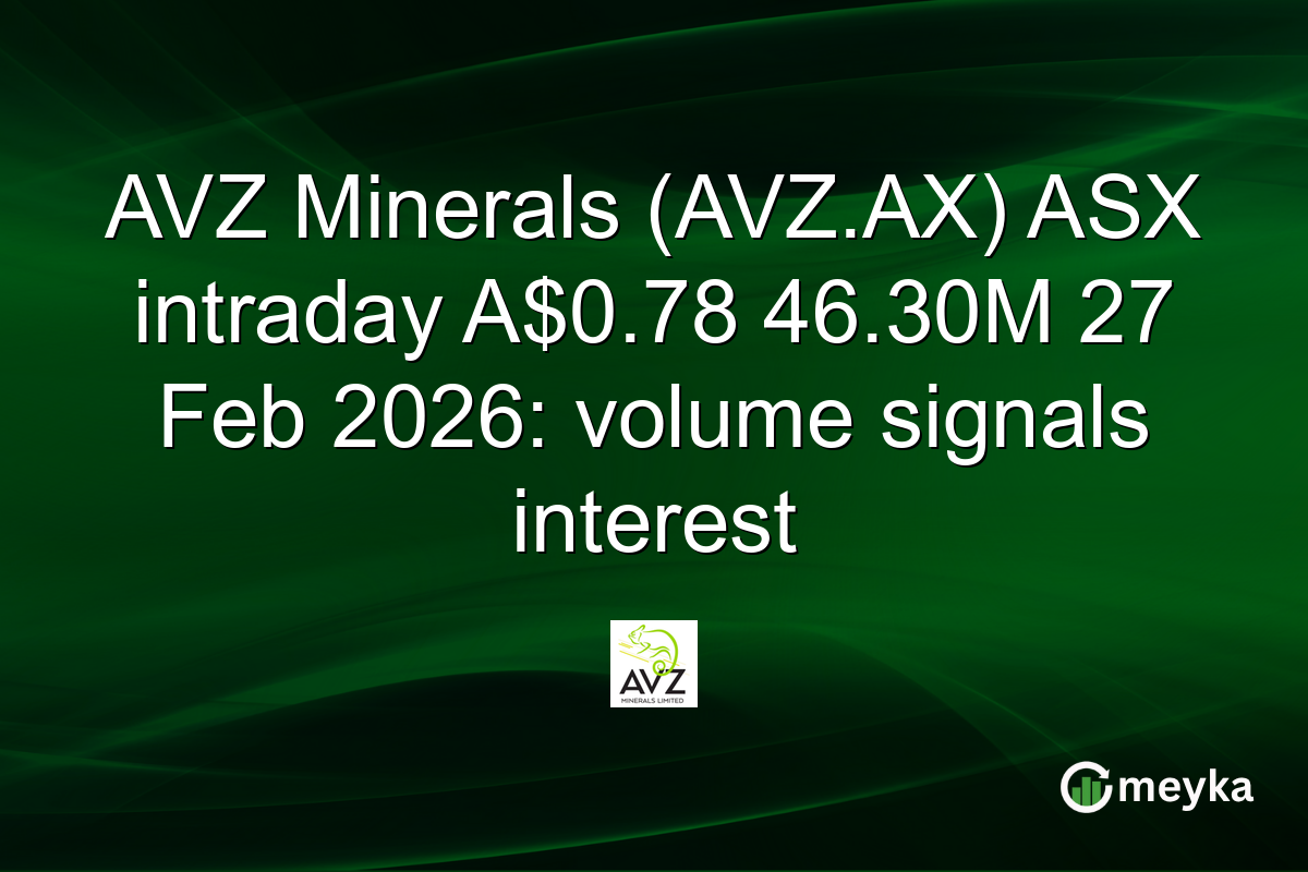 AVZ Minerals (AVZ.AX) ASX intraday A$0.78 46.30M 27 Feb 2026: volume signals interest
