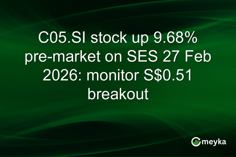 C05.SI stock up 9.68% pre-market on SES 27 Feb 2026: monitor S$0.51 breakout