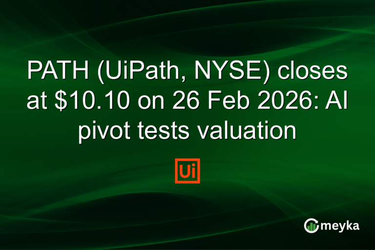 PATH (UiPath, NYSE) closes at $10.10 on 26 Feb 2026: AI pivot tests valuation