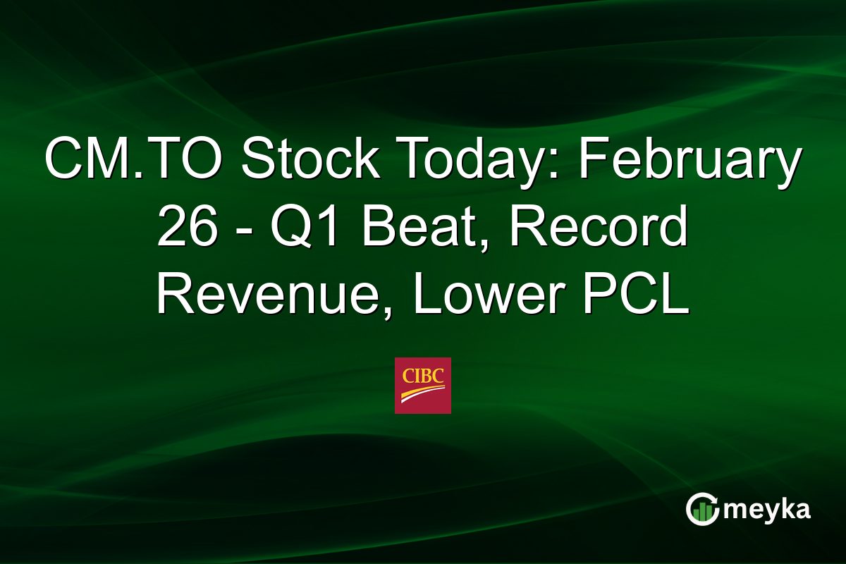 CM.TO Stock Today: February 26 – Q1 Beat, Record Revenue, Lower PCL