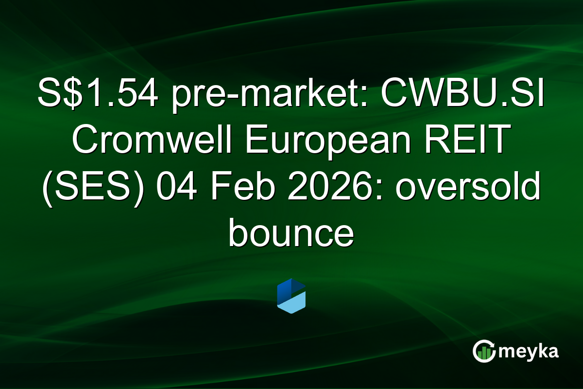 S$1.54 pre-market: CWBU.SI Cromwell European REIT (SES) 04 Feb 2026: oversold bounce