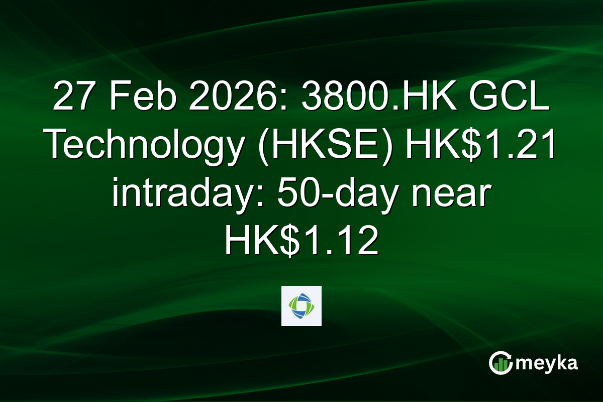27 Feb 2026: 3800.HK GCL Technology (HKSE) HK$1.21 intraday: 50-day near HK$1.12
