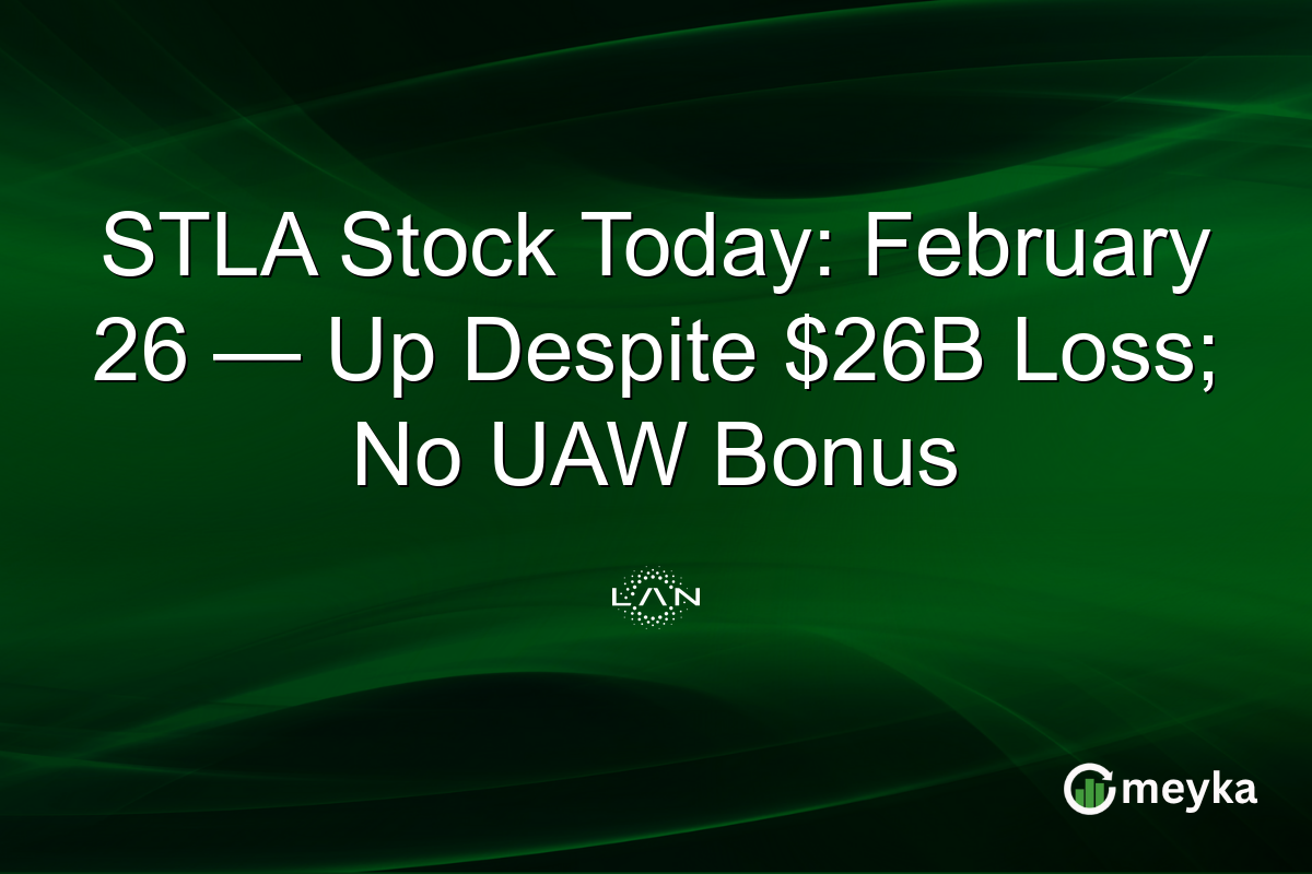 STLA Stock Today: February 26 — Up Despite $26B Loss; No UAW Bonus