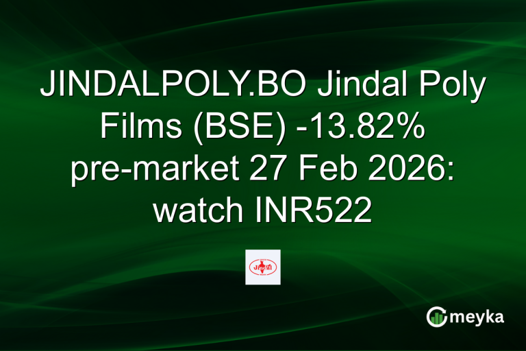 JINDALPOLY.BO Jindal Poly Films (BSE) -13.82% pre-market 27 Feb 2026: watch INR522