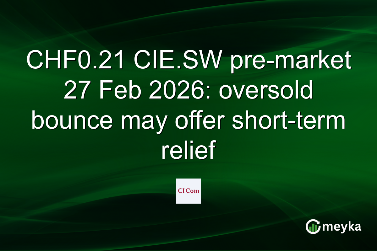 CHF0.21 CIE.SW pre-market 27 Feb 2026: oversold bounce may offer short-term relief