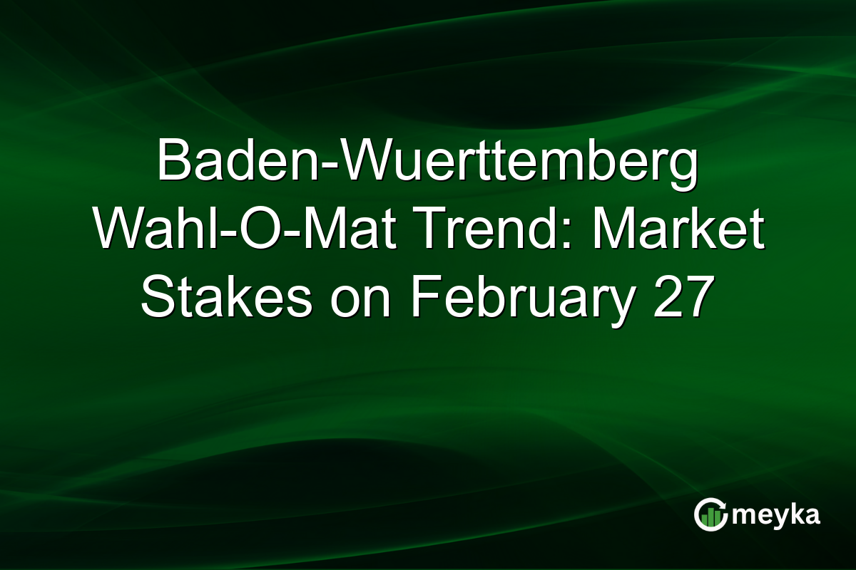 Baden-Wuerttemberg Wahl-O-Mat Trend: Market Stakes on February 27