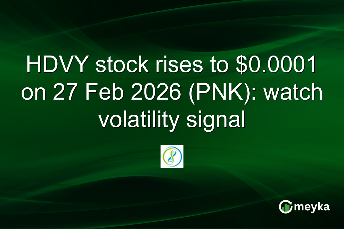 HDVY stock rises to $0.0001 on 27 Feb 2026 (PNK): watch volatility signal