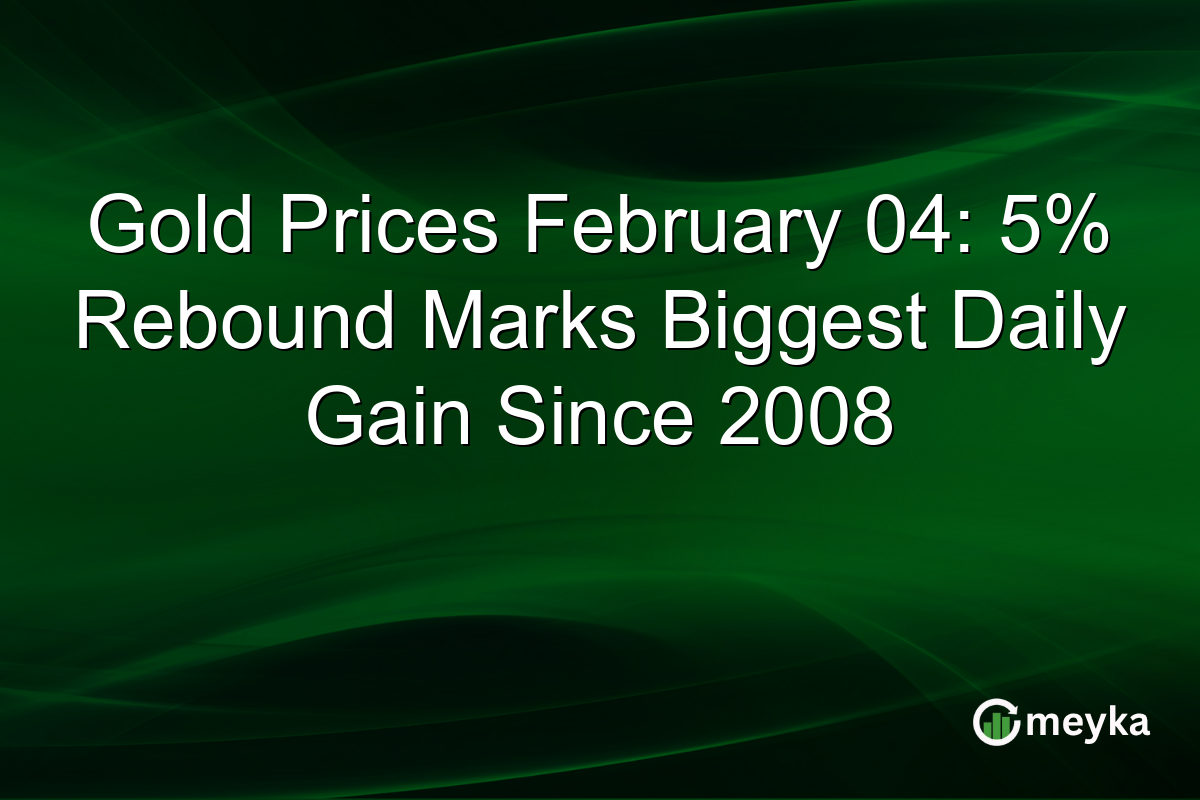 Gold Prices February 04: 5% Rebound Marks Biggest Daily Gain Since 2008