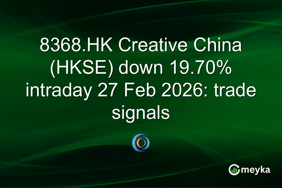 8368.HK Creative China (HKSE) down 19.70% intraday 27 Feb 2026: trade signals