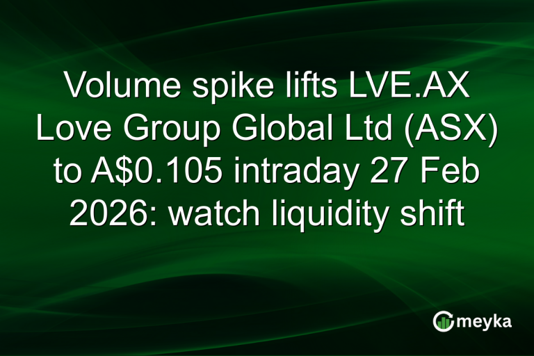 Volume spike lifts LVE.AX Love Group Global Ltd (ASX) to A$0.105 intraday 27 Feb 2026: watch liquidity shift
