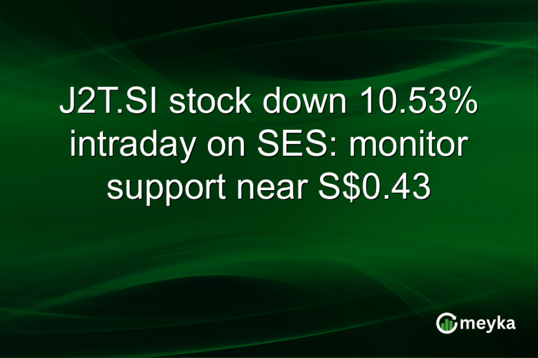 J2T.SI stock down 10.53% intraday on SES: monitor support near S$0.43