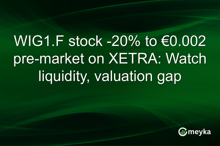 WIG1.F stock -20% to €0.002 pre-market on XETRA: Watch liquidity, valuation gap
