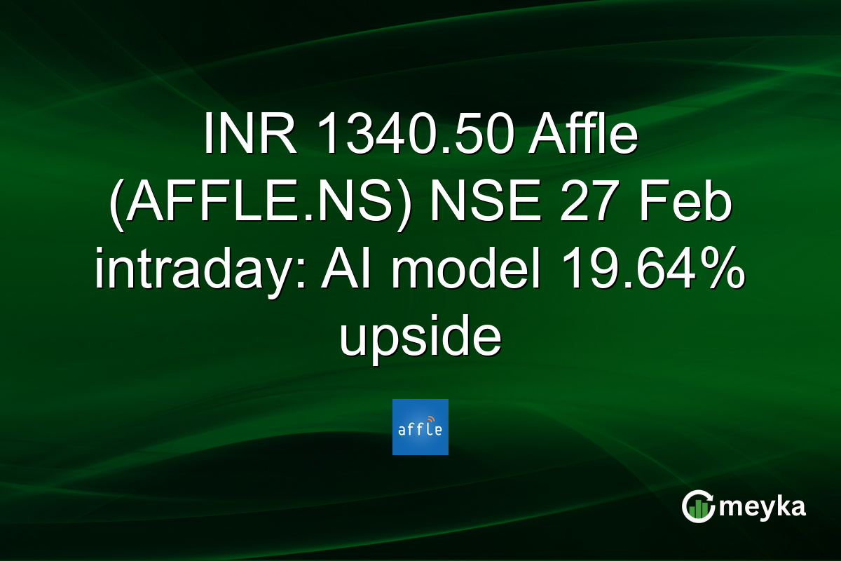 INR 1340.50 Affle (AFFLE.NS) NSE 27 Feb intraday: AI model 19.64% upside