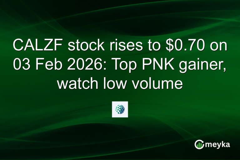 CALZF stock rises to $0.70 on 03 Feb 2026: Top PNK gainer, watch low volume