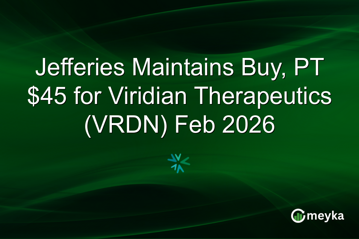 Jefferies Maintains Buy, PT $45 for Viridian Therapeutics (VRDN) Feb 2026