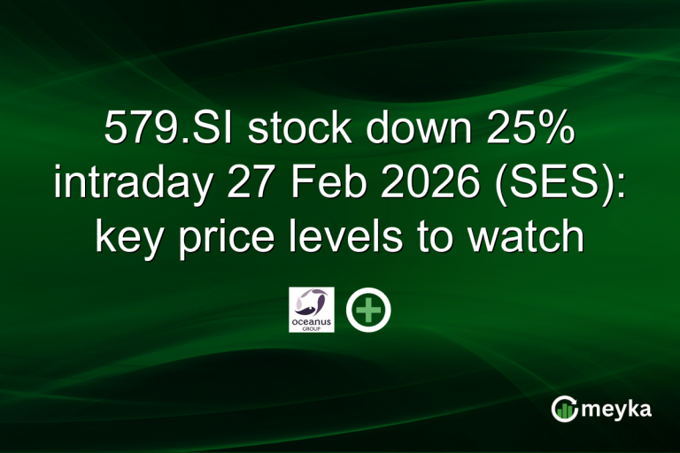 579.SI stock down 25% intraday 27 Feb 2026 (SES): key price levels to watch