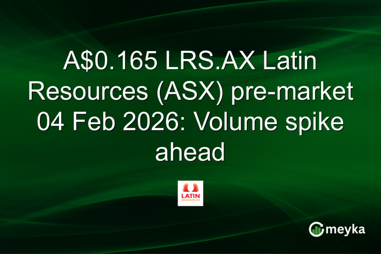 A$0.165 LRS.AX Latin Resources (ASX) pre-market 04 Feb 2026: Volume spike ahead