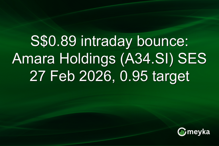 S$0.89 intraday bounce: Amara Holdings (A34.SI) SES 27 Feb 2026, 0.95 target