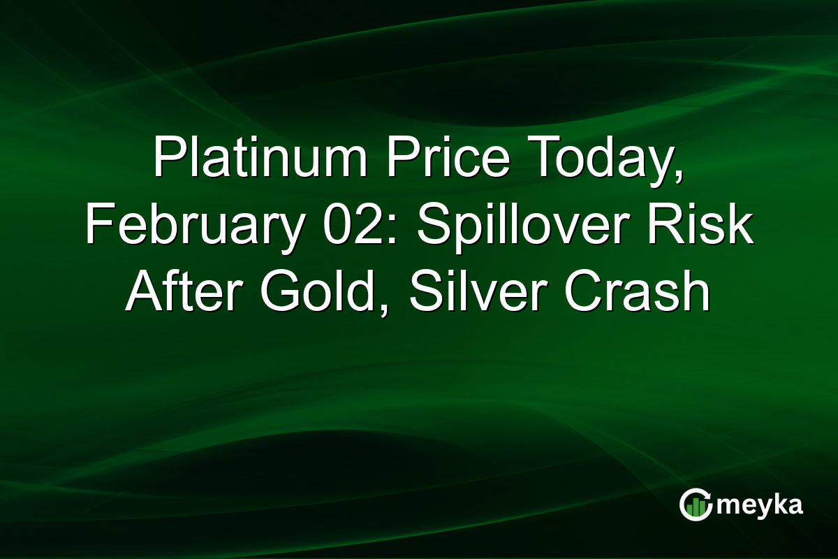 Platinum Price Today, February 02: Spillover Risk After Gold, Silver Crash