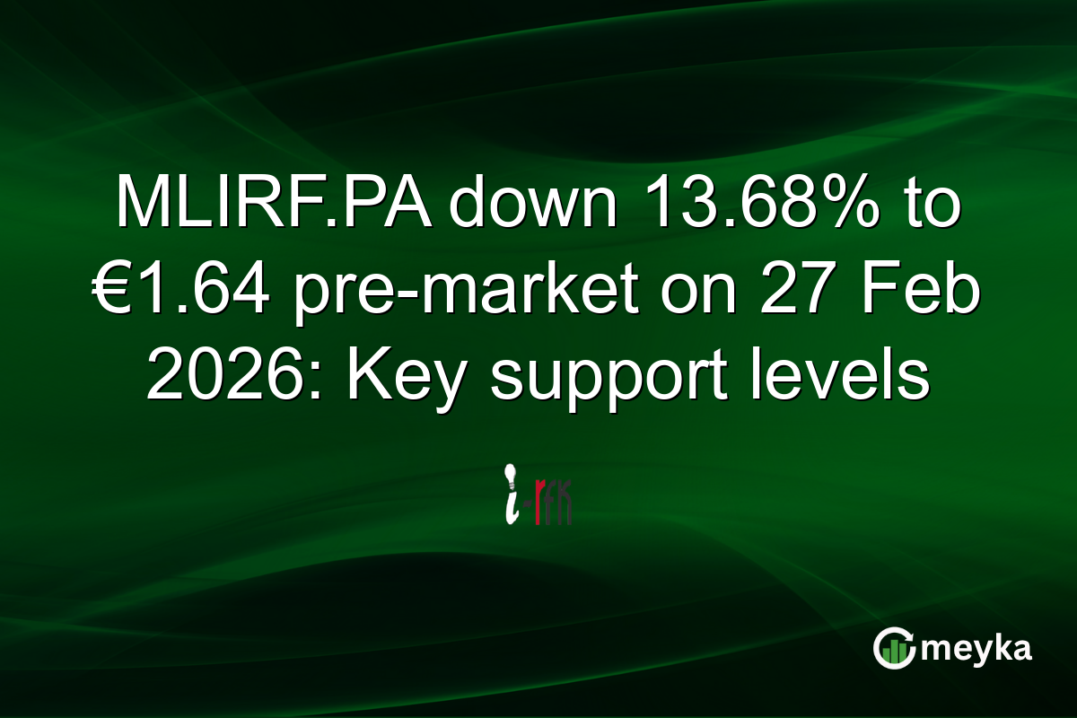 MLIRF.PA down 13.68% to €1.64 pre-market on 27 Feb 2026: Key support levels