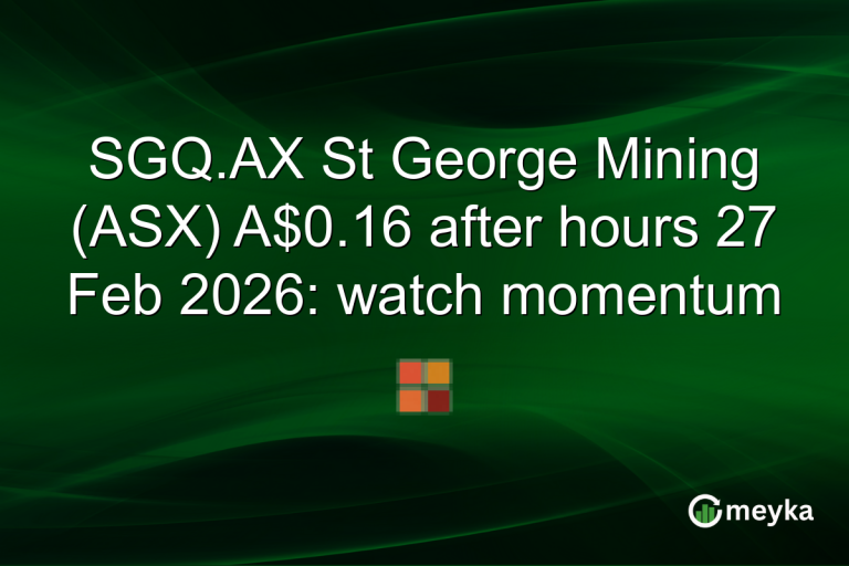 SGQ.AX St George Mining (ASX) A$0.16 after hours 27 Feb 2026: watch momentum