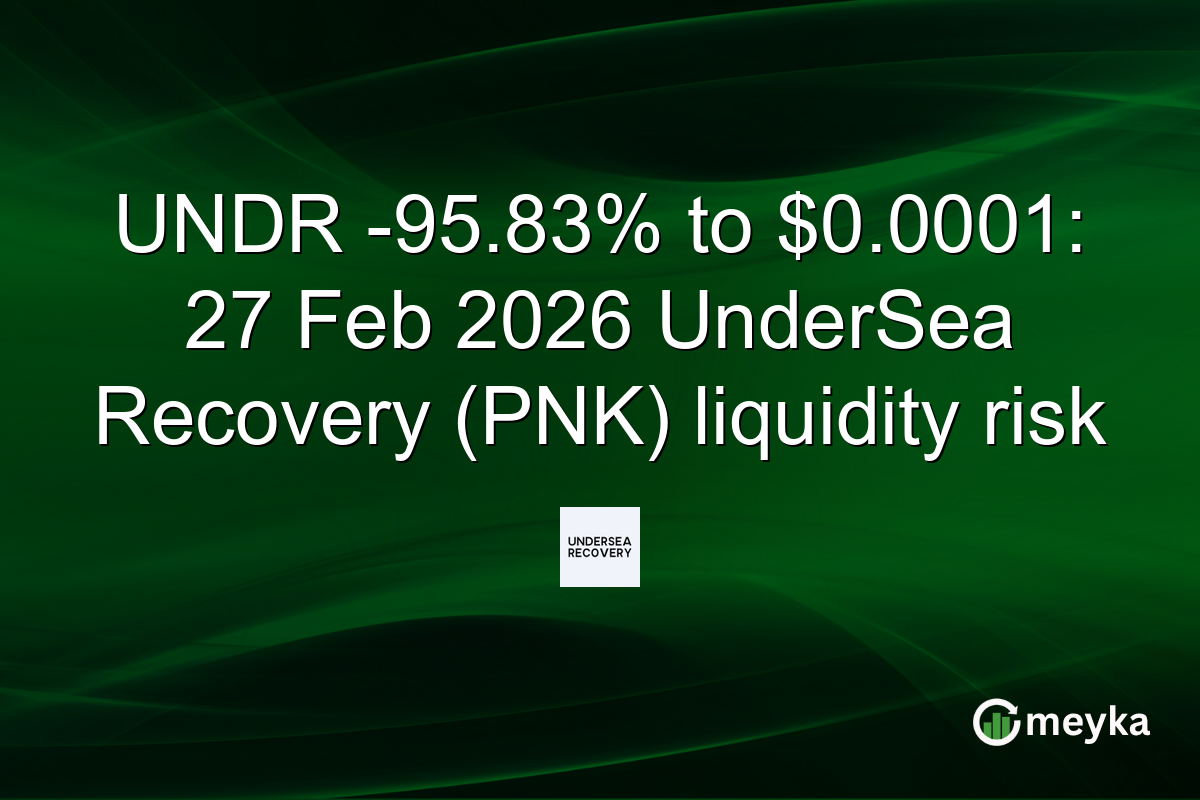 UNDR -95.83% to $0.0001: 27 Feb 2026 UnderSea Recovery (PNK) liquidity risk