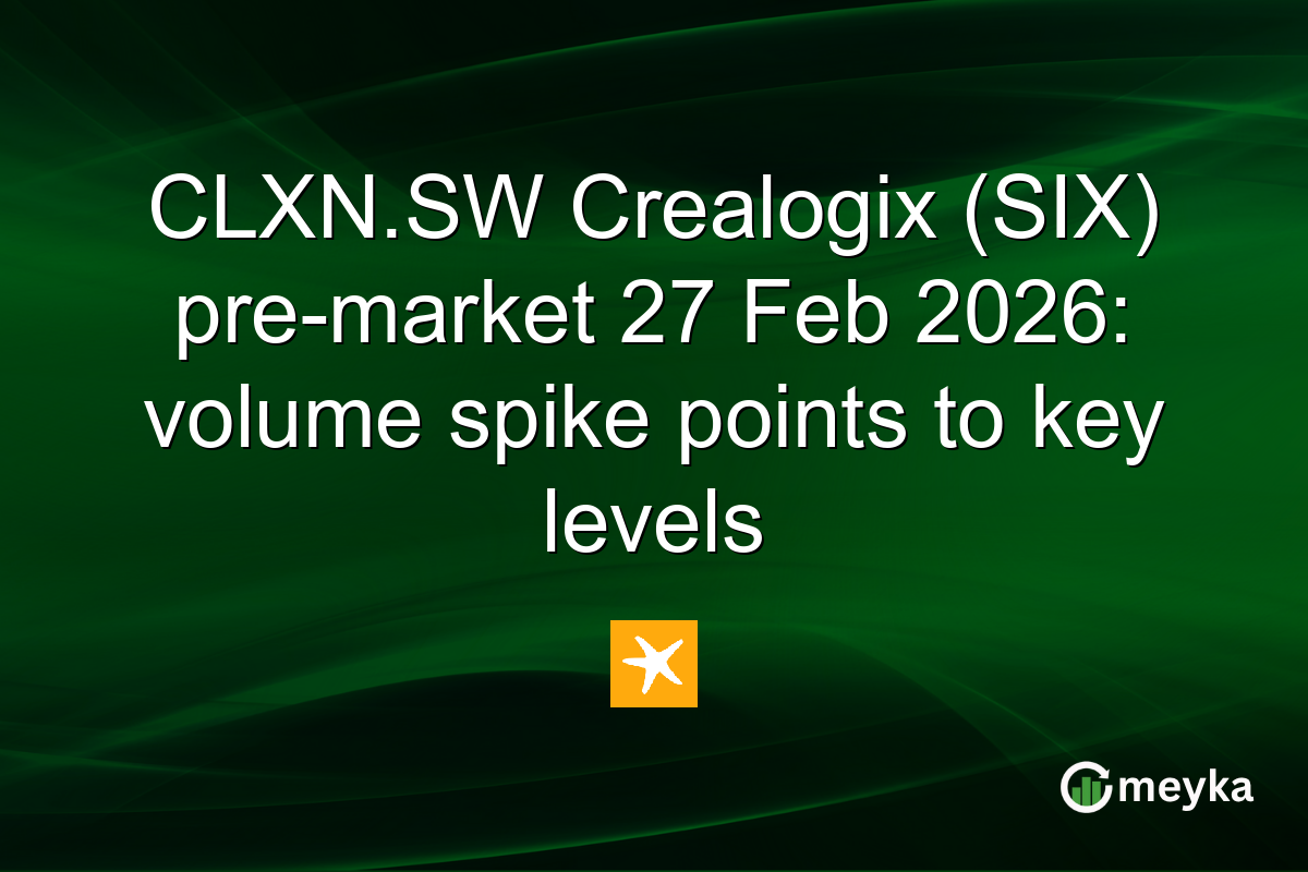 CLXN.SW Crealogix (SIX) pre-market 27 Feb 2026: volume spike points to key levels