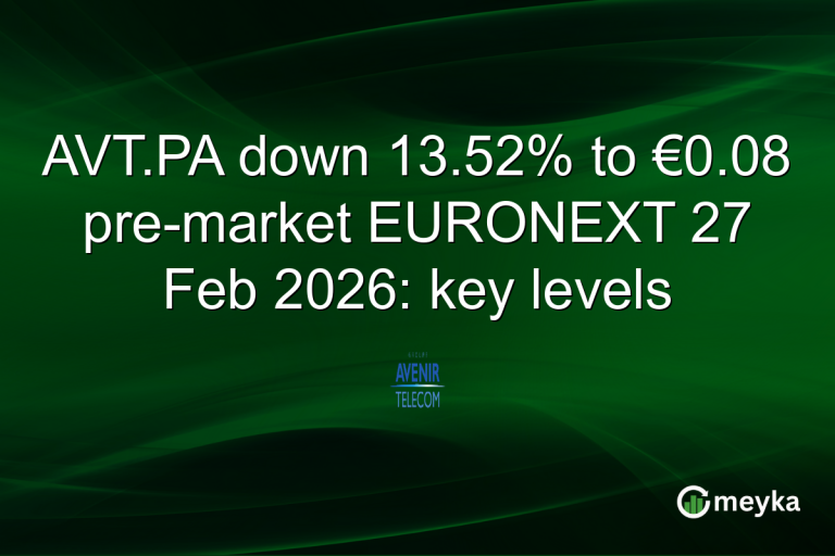 AVT.PA down 13.52% to €0.08 pre-market EURONEXT 27 Feb 2026: key levels