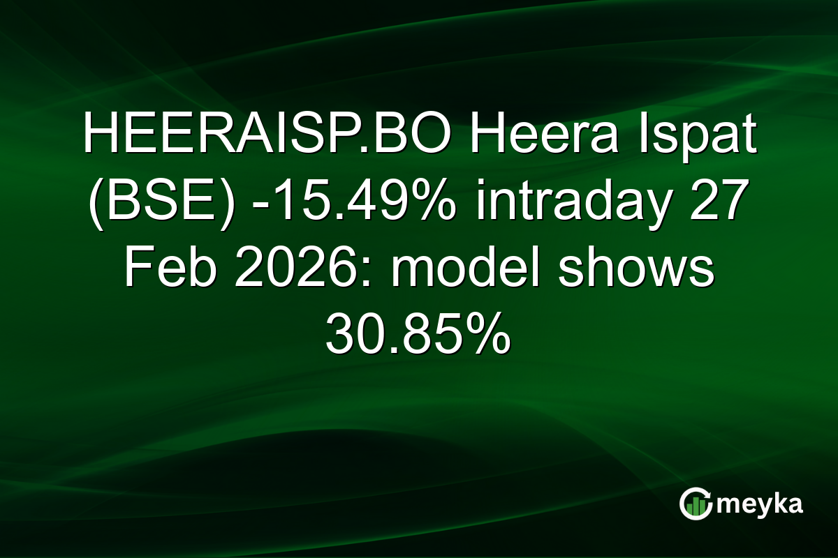 HEERAISP.BO Heera Ispat (BSE) -15.49% intraday 27 Feb 2026: model shows 30.85%
