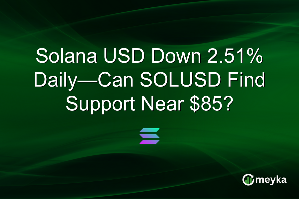 Solana USD Down 2.51% Daily—Can SOLUSD Find Support Near $85?