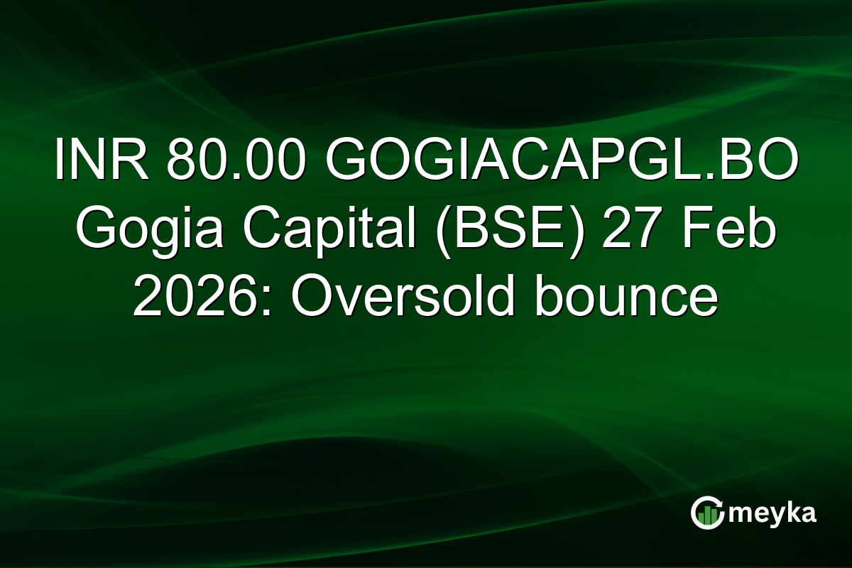 INR 80.00 GOGIACAPGL.BO Gogia Capital (BSE) 27 Feb 2026: Oversold bounce